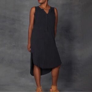 Go Silk Black Sleeveless Dress, Washable